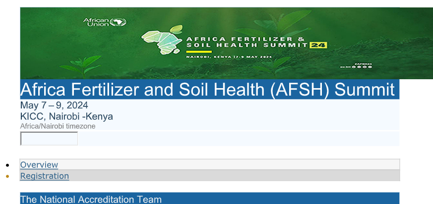Poster for Africa Fertilizer  Soil health Summit
