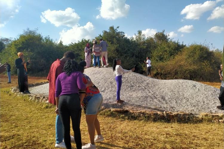 Students at the Ivory Burning site  5