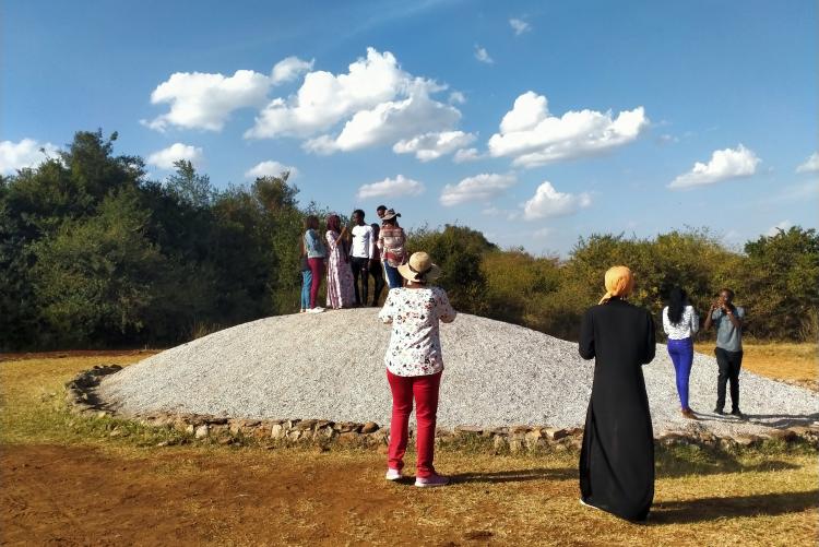 Students at the Ivory Burning site  7