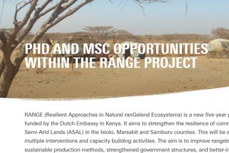 CALL FOR APPLICATION - RANGE PROJECT PHD AND MSC POSITIONS  