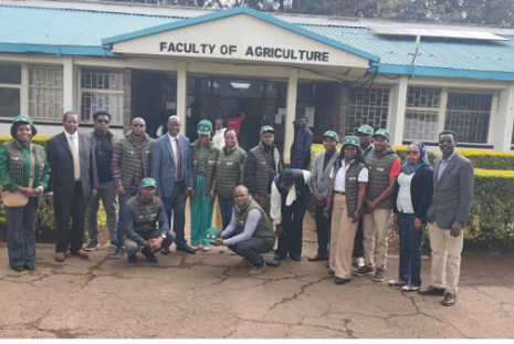 Dean Faculty of Agriculture, Prof. Moses Nyangito, Chairman LARMAT, Prof. Richard Onwonga, LARMAT facilitators and Mozambique Officers