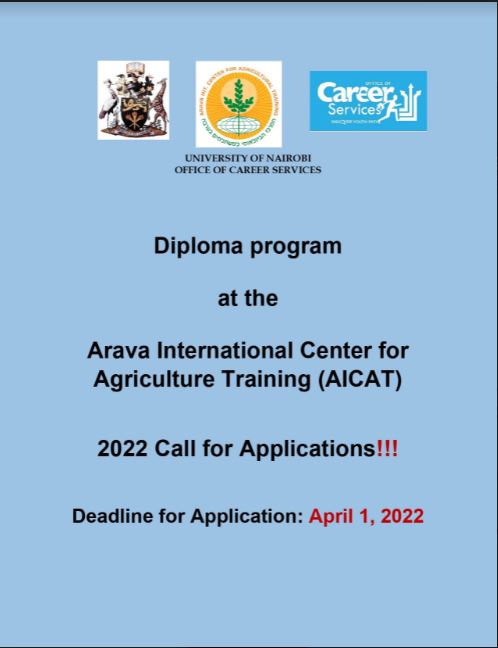 CALL FOR APPLICATION : ISRAEL -ARAVA INTERNATIONAL CENTER FOR AGRICULTURE TRAINING 