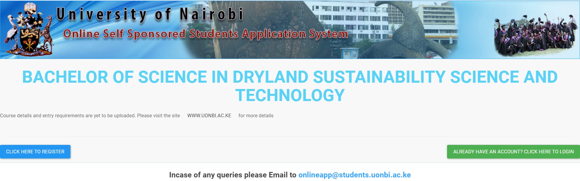 BSC in Dryland Sustainability Science and Technology 