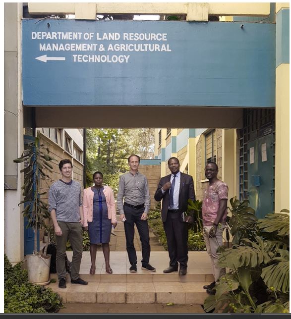 University of Nairobi and Biovision Team at the entrance to LARMAT 