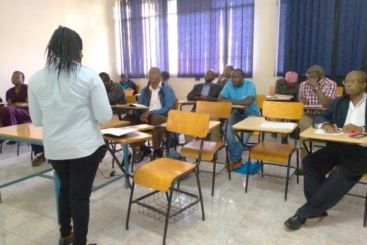 Sarah Kangai Njeru (PhD Student) presenting her proposed research