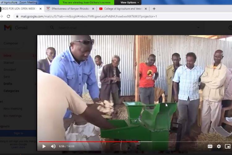 Dr. Koech training farmers on  feed ultilization 