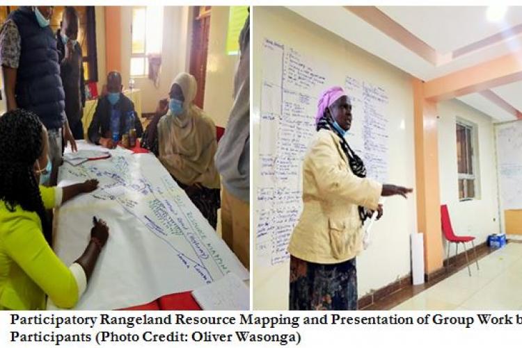 Participatory Rangeland Resource Mapping and Presentation of Group Work by Participants (Photo Credit: Oliver Wasonga)