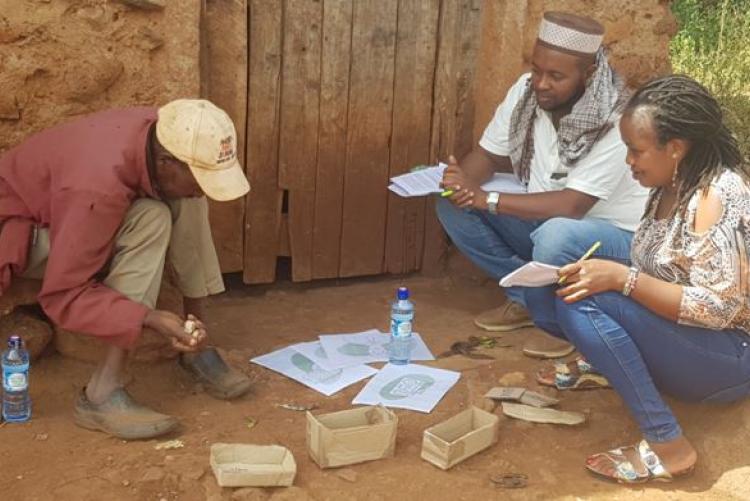 Enumerators Conducting Pilot Study Using Visual Aids and Proportional Pilling in Burat Ward, Isiolo County