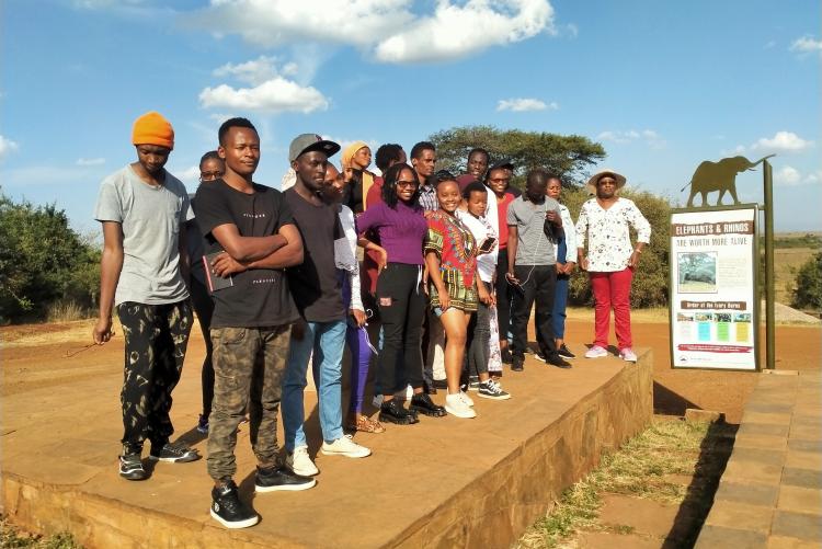 Students at the Ivory Burning site  4