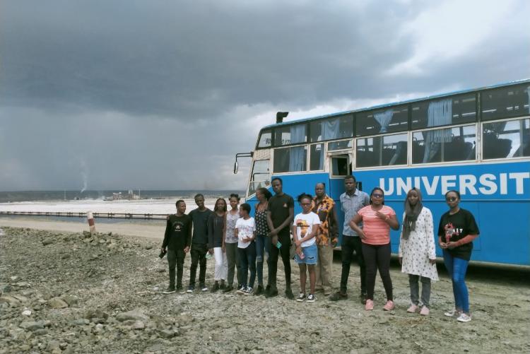 Students at Lake Magadi