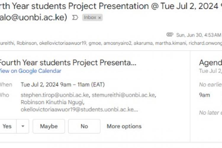 Invitation for presentation  