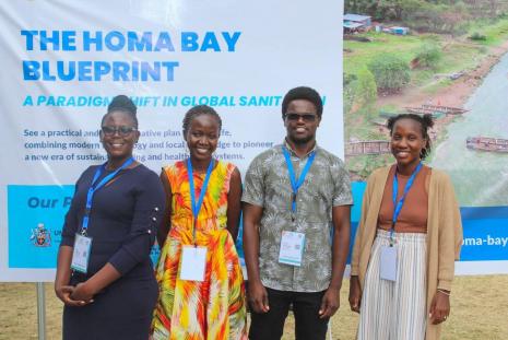 Homa Bay Blueprint participants, from left - Clara Onyango, Dora Akeyo from GPFD, Lizzel Makokha, Research Fellow (and Master student at UoN) and Dina Kodhier, Intern.