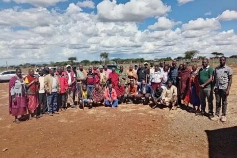 Dr. Koech with  Amboseli Land Owners Conservancies Association