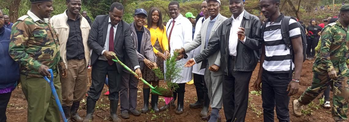  Dean of students (UoN) , Chairman LARMAT , Dean Faculty of Agriculture, Dean  Faculty of Science and Technology, UoN tree planting Chairman, and other guests