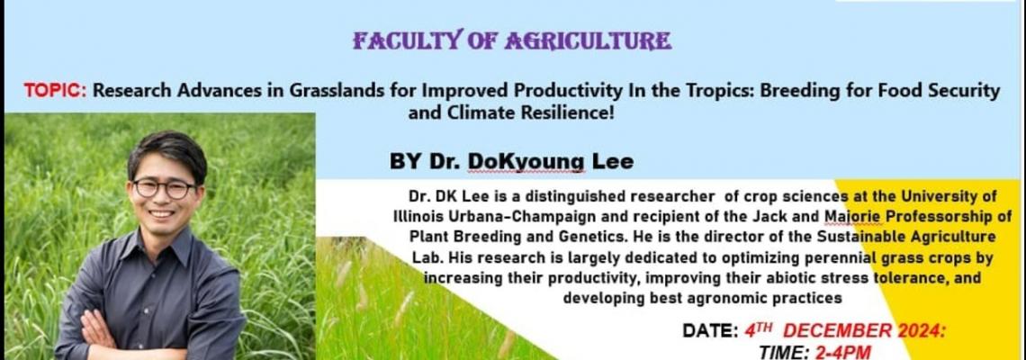 Public Lecture-  GRASSLAND FOR IMPROVED PRODUCTIVITY 