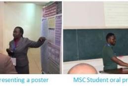 A PhD and Msc Students presenting their thesis