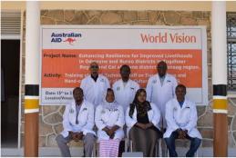 Participants on tissue culture training in Somaliland