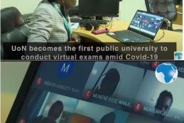 Students undertaking online exams 