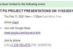 Invitation for PG proposal presentation
