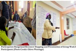 Participatory Rangeland Resource Mapping and Presentation of Group Work by Participants (Photo Credit: Oliver Wasonga)