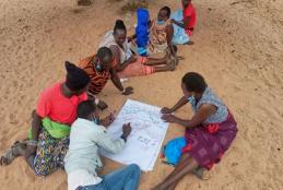 A Group of Samburu Men and Women Undertaking Resource Mapping to Guide Grazing Management Planning in Lerata Village