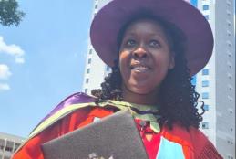 Dr. Teresia Nganga, holding PhD Certificate in Dryland resource Management