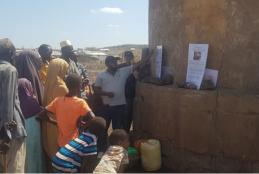 Community Research feedback Session at a Water Hole in Kula Mawe, Kinna Ward, Isiolo County